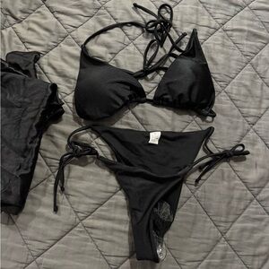 NWOT Black 3 piece Women's Bikini Set